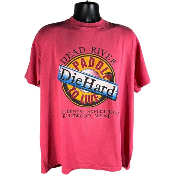 Vintage "Dead River Die Hard" Wilderness Expedition Tee - Picture 1 of 2